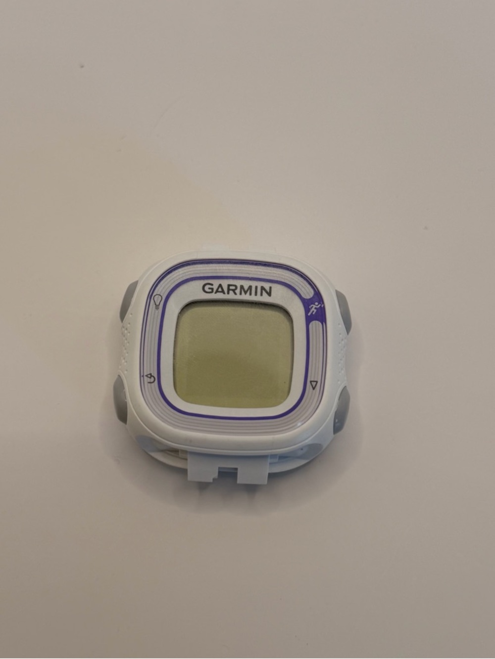 Garmin Forerunner 10, purple‎ and white, parts not working
